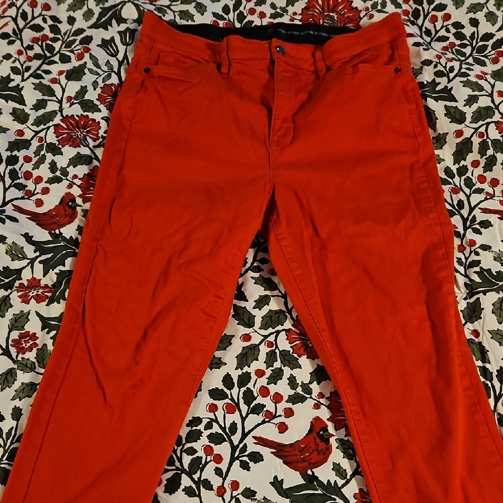 New York & Company Red Skinny Jeans